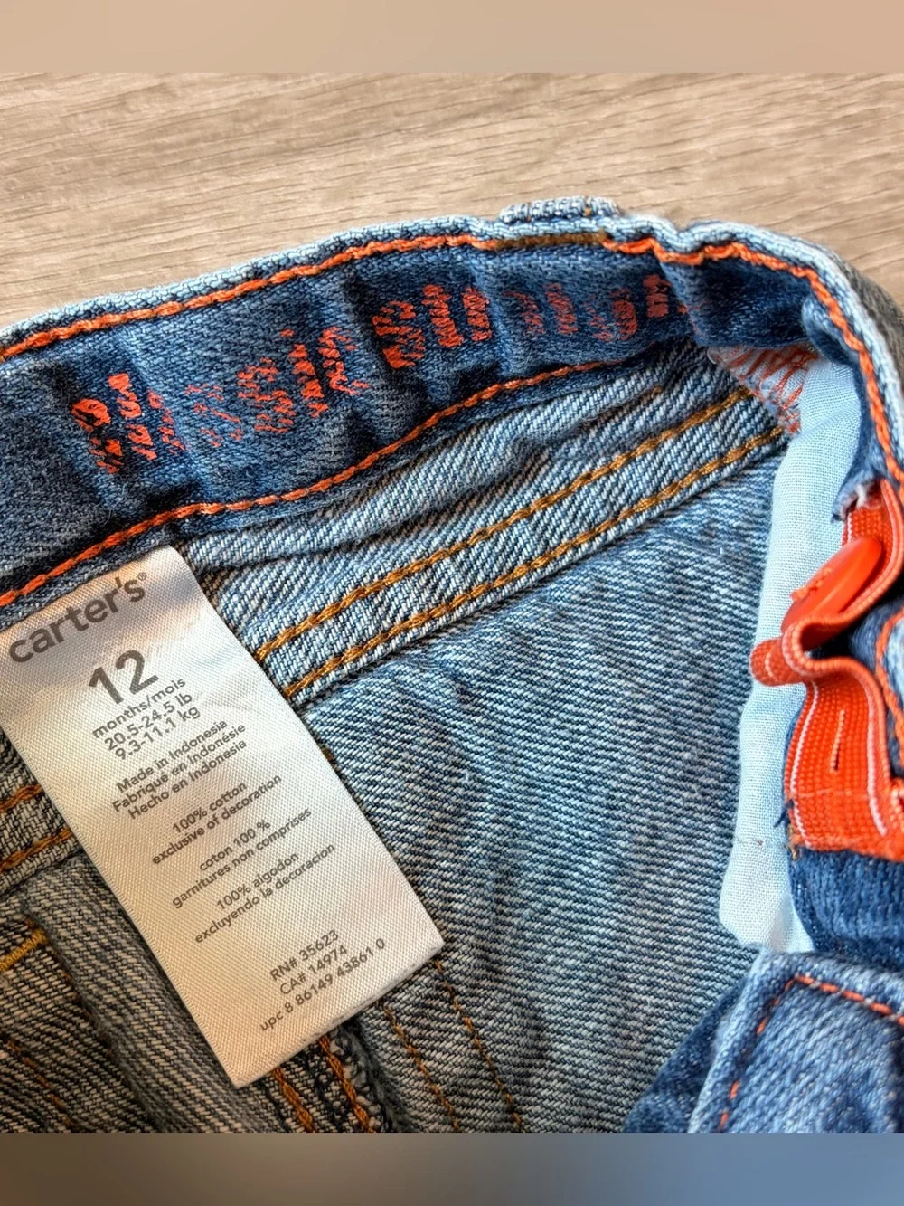 Carter's baby boys denim jeans